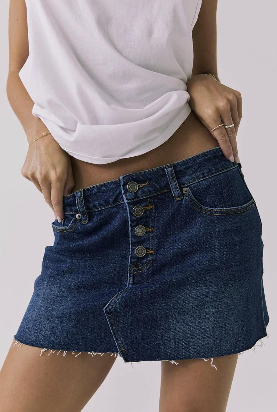 NEW CHASER sloane mini skirt in blue